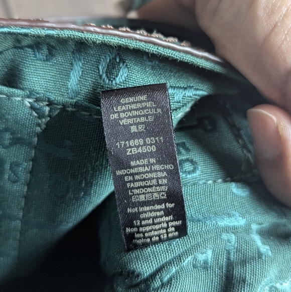 Fossil Long Live Vintage 1954 Teal Leather Crossbody  Bag Adjustable Strap - Picture 11 of 13